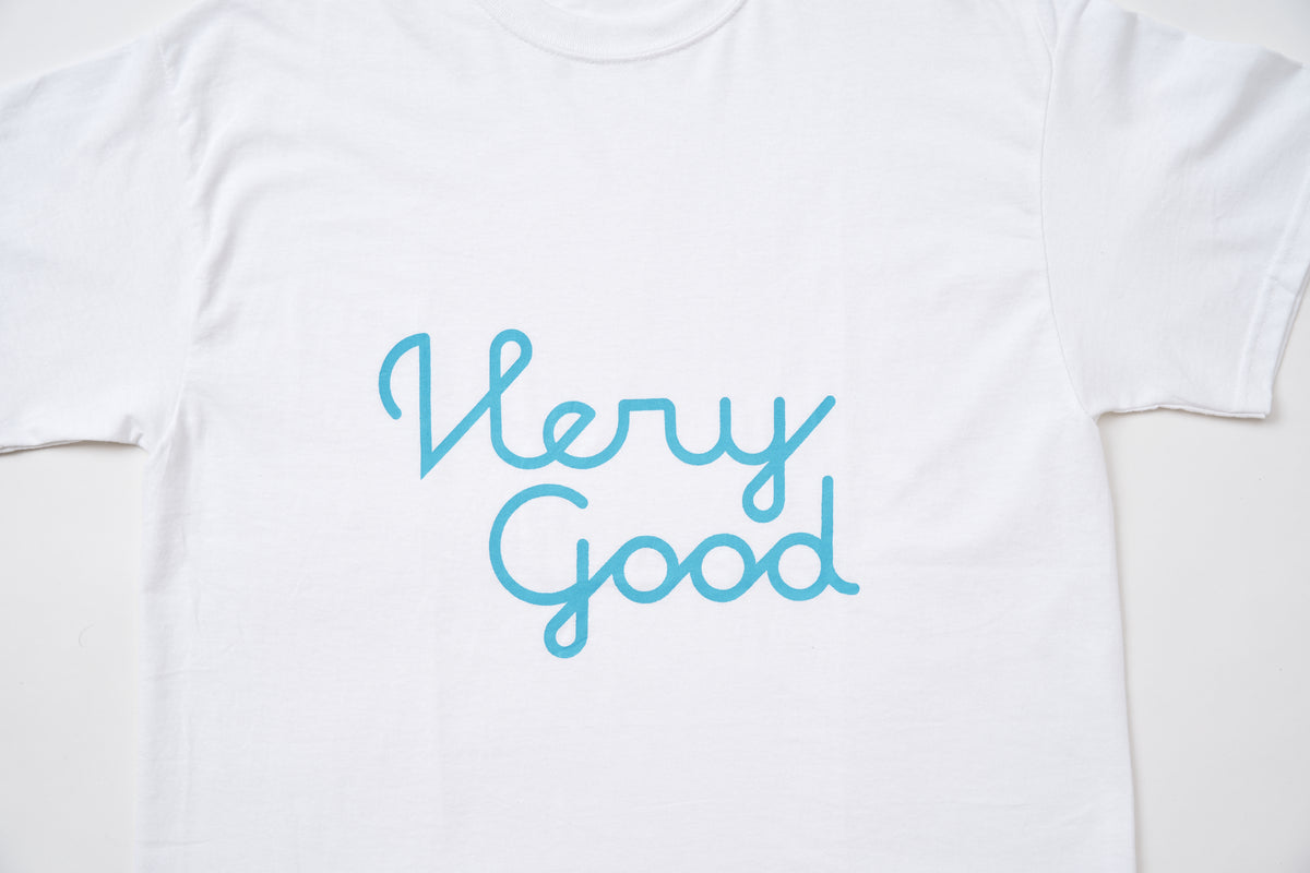 NEON LOGO T-SHIRT BLUE – VERY GOOD ZAIMOKUZA